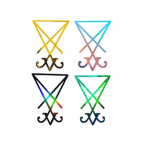 Lucifer&#39;s Sigil 3 Inch Permanent Satanic Vinyl Decal Sticker