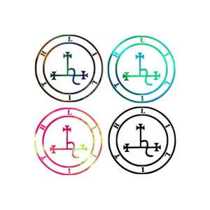 Lilith&#39;s Sigil 4&quot; Permanent Vinyl Decal Satanic Stickers, Multiple Colors