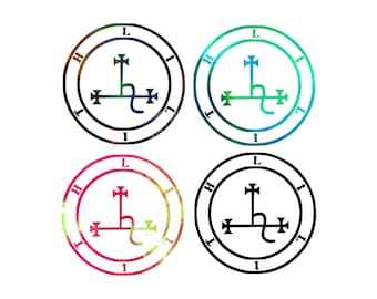 Lilith's Sigil 4" Permanent Vinyl Decal Satanic Stickers, Multiple Colors