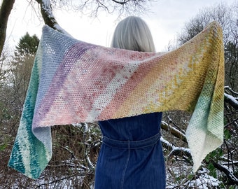 CROCHET WRAP PATTERN | Quiet Magic Advent Wrap | Mini Skein Project | Crochet Pattern For Scarf | Shawl Pattern Download | Advent Project