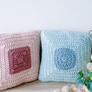 CROCHET PILLOW PATTERN Granny Square Cushion Cover Crochet Cushion Pattern Home Crochet Pattern Modern Crochet Crochet Home Decor image 9