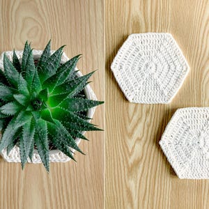 CROCHET PATTERN Table Mat Pattern | Cotton Hexagon