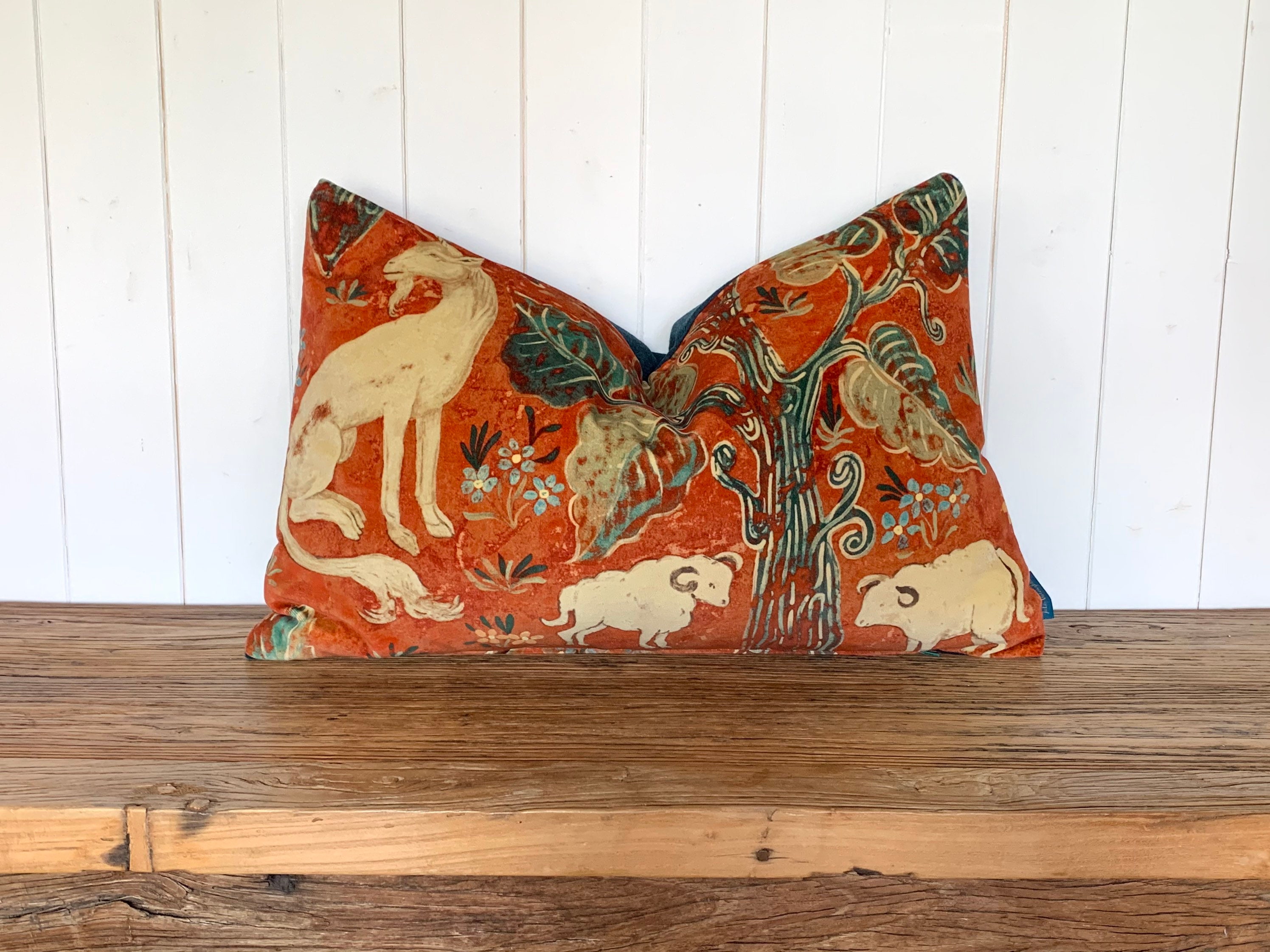 Luxury Zoffany arden Red melissa White Velvet Etsy UK