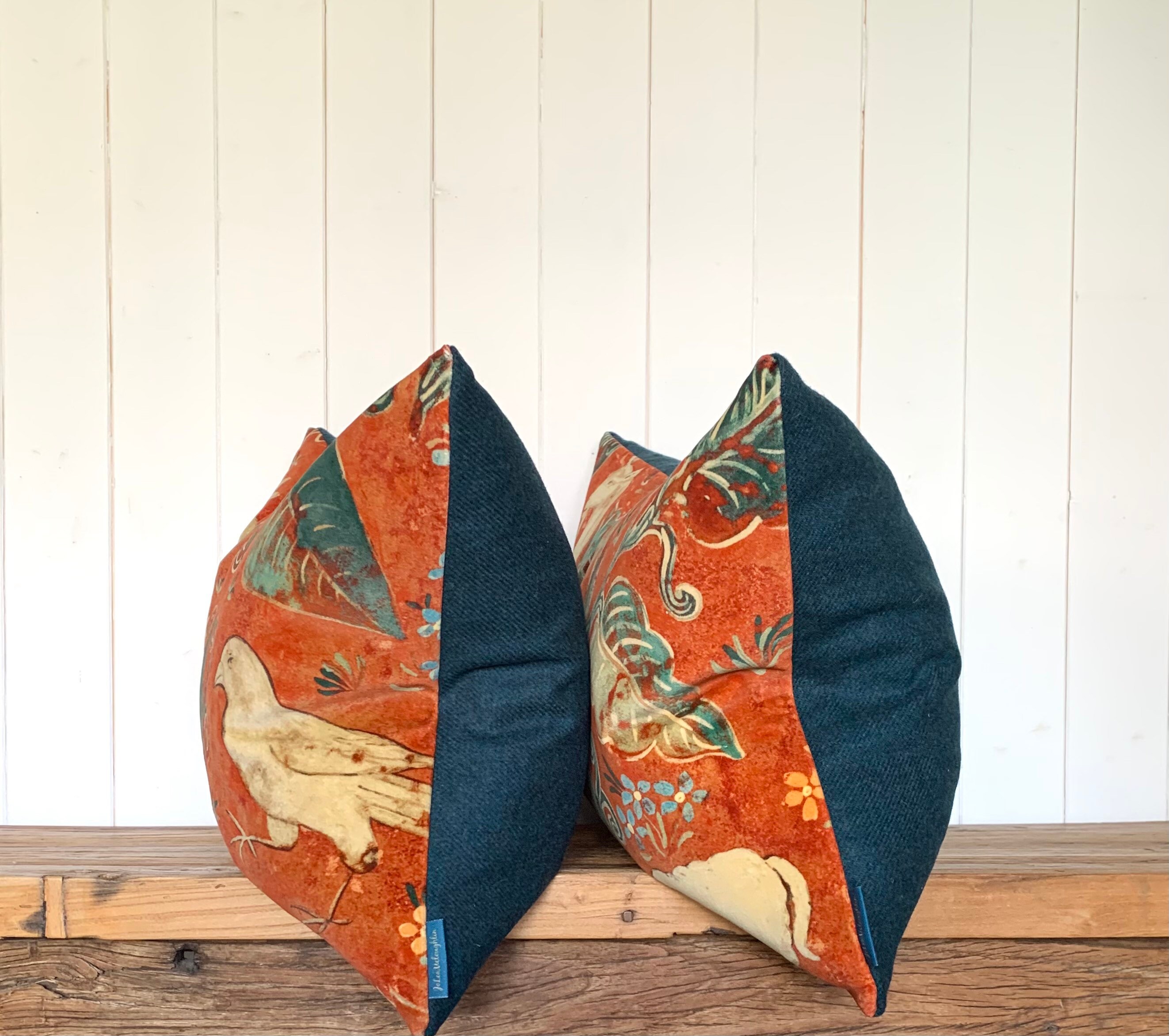 Luxury Zoffany arden Red melissa White Velvet Etsy UK