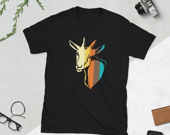 Camisa retro de cabra, camisa de cara de cabra, camisa de cabra, camiseta de animales de granja, camiseta de cabra, camiseta de cabra, regalo de amante de cabra