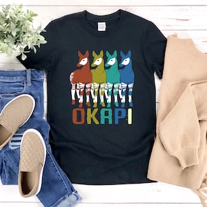 Okapi Shirt, Forest Animal Shirt, Endangered Animals Shirt, Okapi Squad, Colorful Okapi, Africa Animal Shirt, Colorful Animals image 1
