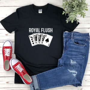 Royal Flush Shirt, Deck of Card Shirt, Gokken Shirt, Gokken T-shirt, Poker Shirt, Geschenken voor Poker Spelers, Casino Shirt