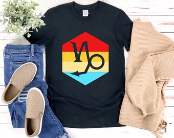 Camicia simbolo Capricorno, Camicia Capricorno, Camicia Zodiaco Retrò, Regali Per Capricorno, Camicia Astrologia Capricorno, Camicia Capricorno Zodiaco