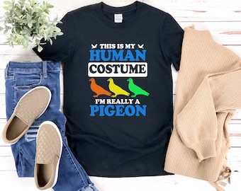 Costume da piccione, camicia da piccione, questo è il mio costume umano, sono davvero un piccione, regalo di uccelli divertenti, costume da colomba, corse di piccioni, pidgeon