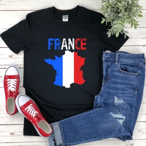 Frankreich Landkarte Shirt, Frankreich Flagge Shirt, Französische Geschenke, Frankreich Flagge Tshirt, Frankreich Geschenke, Frankreich Shirt, Frankreich T Shirt