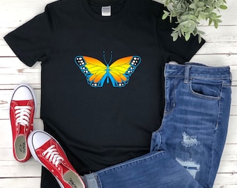 Camisa mariposa monarca, camisa entomóloga, camisetas mariposa monarca para mujer, camiseta mariposa monarca, camiseta gráfica camisa mariposa