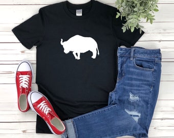 Bison Silhouette, Bison Tshirt, Buffalo Shirt, Bison T-shirt, Bison Shirt, Bison Gifts, Buffalo Tshirt, Animal Lover Shirt