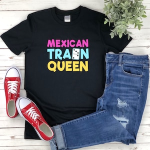 Mexikanischer Zug Domino Shirt, Dominoes Shirt, Mexikanischer Zug Königin, Domino Shirt, Mexikanischer Domino, Geschenke für Brettspiel Liebhaber