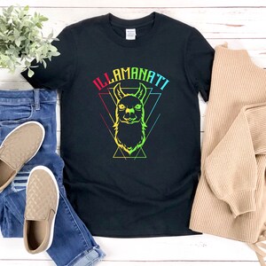 Funny Llama Shirt, Illamanati, Funny Illuminati Shirt, Funny Animal Shirt, Llama Lovers Shirt, Llama Gifts