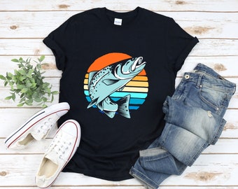 Camicia da pesca retrò, Camicia da pesca vintage, Camicia da pescatore, Camicia di pesce basso, Regali da pesca, Camicia di pesce uomo