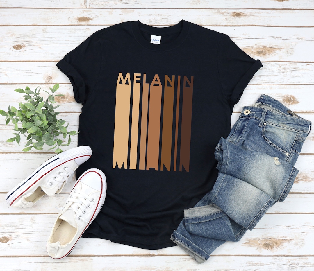 Clothing Melanin Friends Shirt Black And Orange Friends Shirt