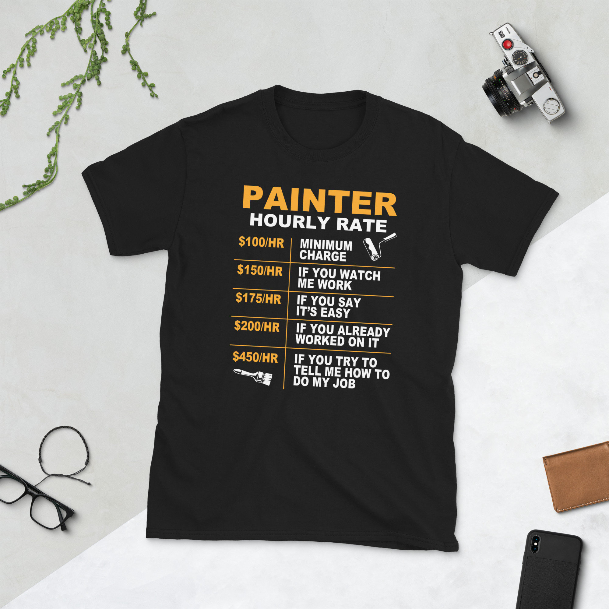 painter-hourly-rate-funny-artist-tee-shirt-funny-painter-gift