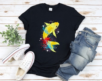 Koi Fish Shirt, Colorful Fish, Japanese Koi Fish, Aesthetic Shirt For Girls, Kawaii Fish, Cute Fish Shirt, Koi Fish Gifts, Koi Fish T Shirt