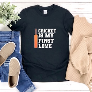 Cricket Lover Shirt, Cricket Coach Gift, Cricket Player Shirt, Cricket Is My First Love, Gifts For Cricket Players, Cricket Team Shirt