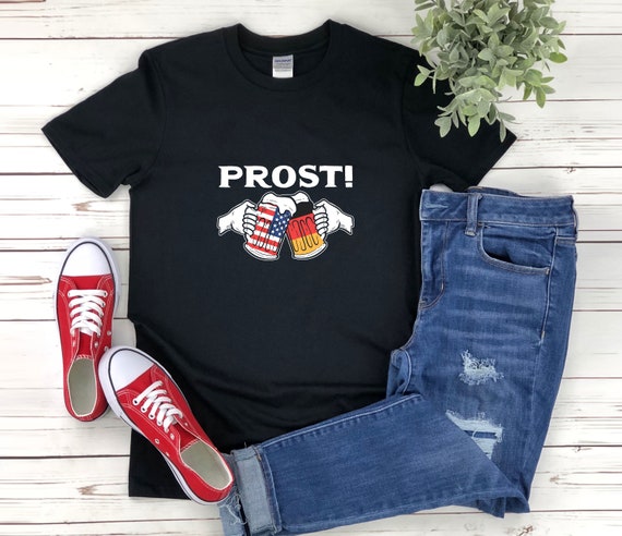 Prost Shirt, German Shirt, Oktoberfest Shirt, American Flag Shirt, German Flag Shirt, German Beer Shirt, German American Shirt