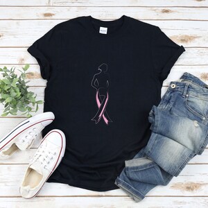 Pink Ribbon Cancer, Cancer Womans Shirt, Pink Ribbon Shirt, Breastcancer Awareness, Breastcancer Shirt, Cancer Ribbon Shirt