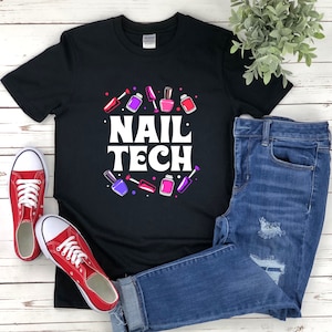 Nail Tech Camisa, Camisa Manicura, Camisa Nail Artist, Nail Tech Tshirt, Nail Salon Camisa, Nail Tech T Shirt, Nail Technician Shirt