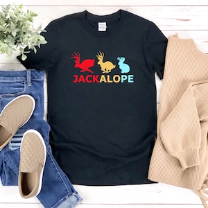 Jackalope Tshirt, Jumping Rabbit Shirt, Rabbit Shirt, Mythical Creatures Shirt, Gifts For Rabbit Lover, Cryptozoology Shirt