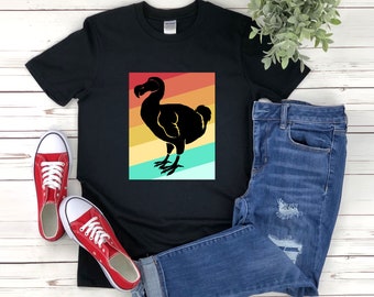 Retro Dodo Bird Shirt, Retro Bird Shirt, Vintage Bird Shirt, Dodo Shirt, Dodo Bird Gift, Gifts For Bird Lovers, Fossil Bird Shirt