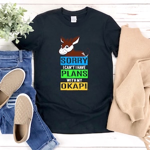Koszulka Okapi, Zabawna Koszulka Okapi, Przepraszam, Nie Mogę Mieć Planów Z Moim Okapi, Zabawny Miłośnik Zwierząt, Koszulka Zagrożonych Zwierząt, Koszulka Zoo