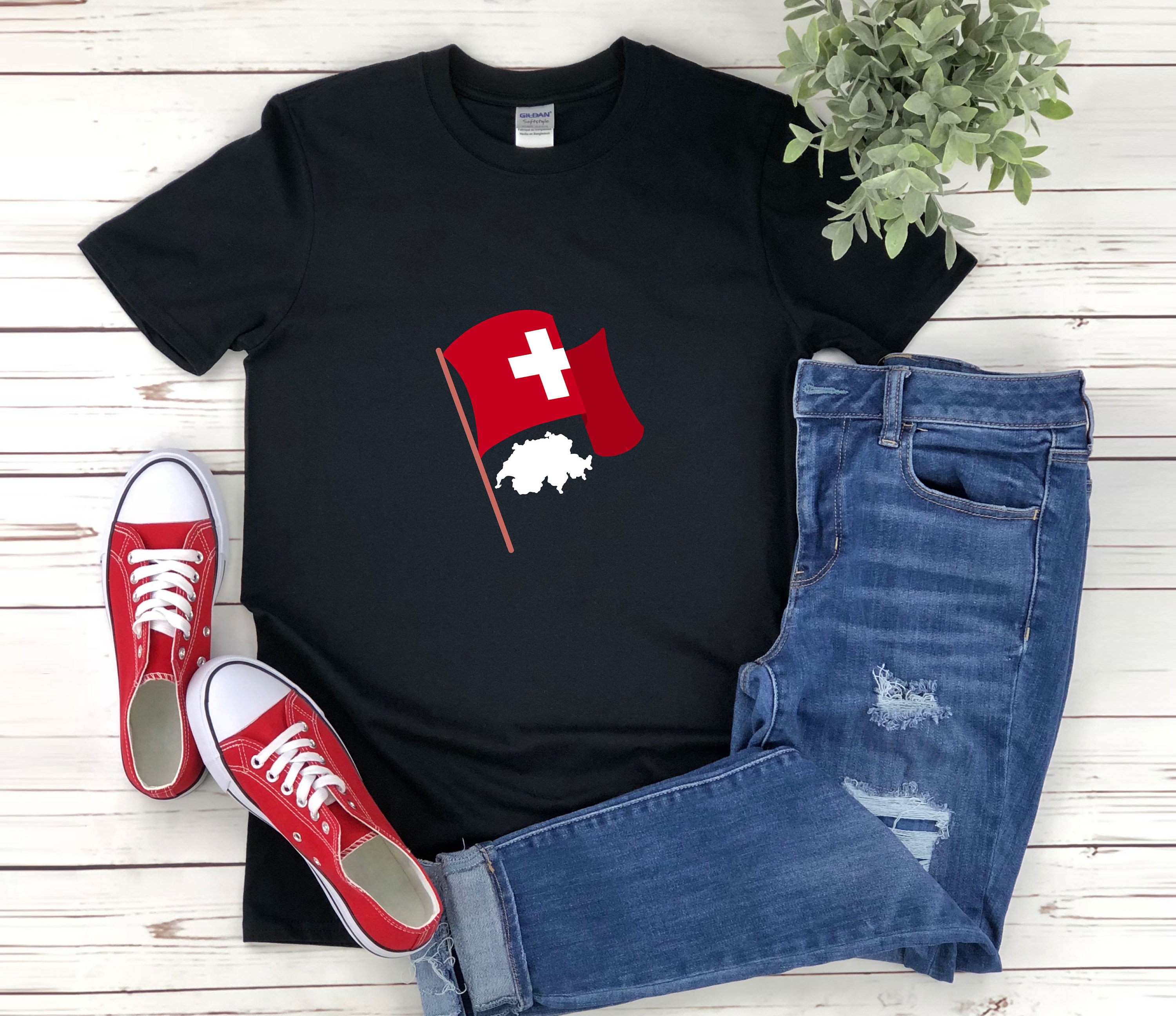 Swiss Flag Shirt - Etsy