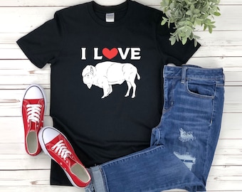 Bison Lover Shirt, I Love Bison, Bison Shirt, Gifts For Animal Lovers, Buffalo Tshirt, Bison Gifts, Animal Lover Shirt