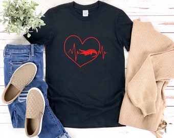 Alligator Shirt, Alligator Heartbeat, Animal Lover Shirt, Crocodile Shirt, Alligator Tshirt, Alligator T Shirt, Alligator Gifts