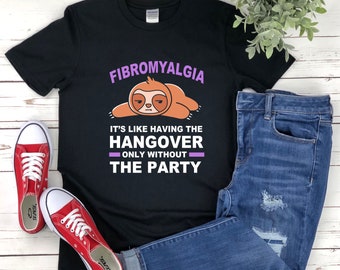 Fibromyalgia Warrior Shirt, Fibromyalgia Shirt, Fibromyalgia Awareness Shirt, Purple Sloth, Sloth Shirt Women, Funny Fibromyalgia Shirt