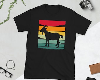 Camisa de cabra retro, camisa de cabra, cabra vintage, silueta de cabra, camiseta de cabra, regalos de cabra, camisa de animal retro, camisa de animal de granja