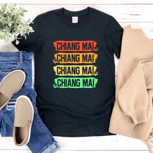 Thailand Shirt, Chiang Mai Shirt, Summer Vacation Shirt, Thailand T-shirt, Retro Thailand Shirt, Vacation Shirt