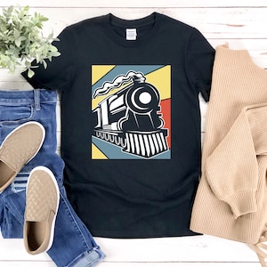 Vintage Train Shirt, Retro Train Shirt, Railroad Gifts, Train Tshirt, Train T-shirt, Railroad T-shirt, Railroad T Shirt