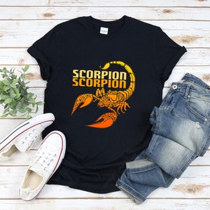 Camisa Escorpión, Camiseta Scorpions, Disfraz De Escorpión, Camisa Aguijón, Camisa Escorpión, Diseños De Camisas Estéticas, Camisa Escorpio