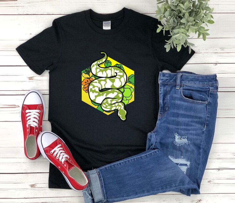 Camisa de pitón bola, camisa de pitón, camisa de reptil, camisa de serpiente, pitón en flor, camiseta de pitón, camisa de amante de pitón imagen 5