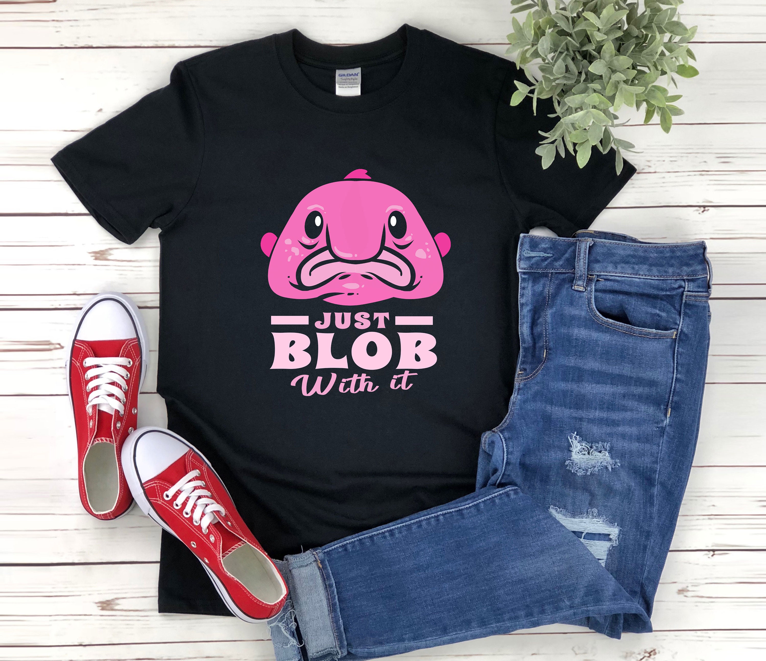  Blobby Bob Blob fish Deep Water Fish Gifts Pink Blobfish  PopSockets Standard PopGrip : Cell Phones & Accessories