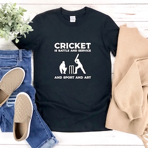 Cricket Player Shirt, Cricket Shirt, Cricket Is Battle And Service And Sport And Art, Cricket Coach Gift, Cricket Gifts