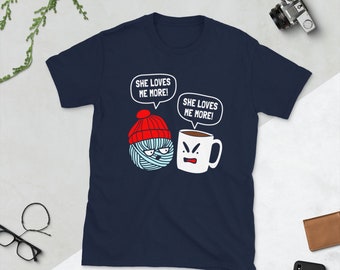 Crochet Tees Crochet Wine She Loves Me More T Shirt Crochet Tees Crochet Wine She Loves Me More T Shirt