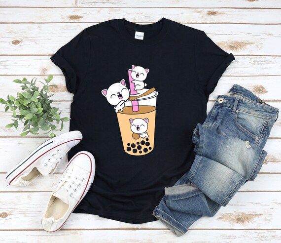 Cat Drinking Boba Milk Tea Tshirt Cat Drinking Boba Milk Tea Tshirt