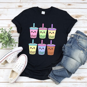 Schattig Boba Tea Shirt, Kawaii Bubble Tea, Cute Bubble Tea, Anime Tea Shirt, Bubble Tea Shirt, Boba Tea Lover Shirt