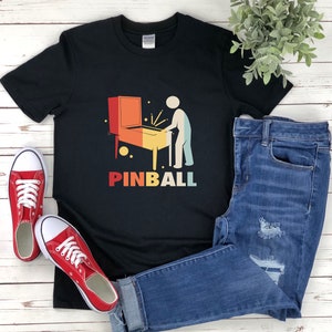 Koszulka gracza pinballa, koszulka miłośnika pinballa, prezenty pinballa, koszulka do gry w pinballa, koszulka do maszyny do pinballa, koszulka pinballa