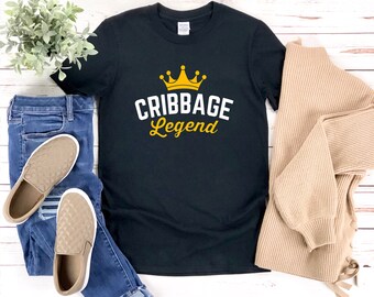 Cribbage Shirt, Cribbage Legend, Funny Card Game Shirt, Funny Cribbage Shirt, Board Game Geek, Cribbage Gift, Cribbage Tshirt