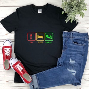 Pinball Shirt, Eat Sleep Pinball, Pinball Game Shirt, Pinball Tshirt, Pinball Gifts, Funny Pinball Shirt, Pinball Machine Shirt