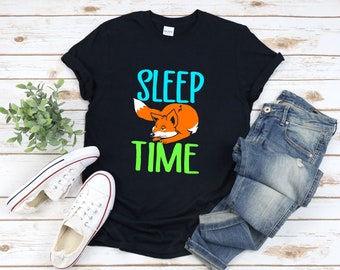 Red Fox Shirt, Sleep Time Shirt, Fox Shirt, Funny Fox Shirt, Gifts For Fox Lovers, Cute Fox Shirt, Fox T Shirt