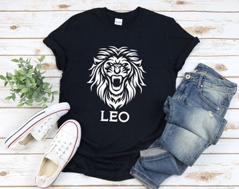 Lion Head Shirt, Leo Shirt, Leo Sign Shirt, Leo Symbol Shirt, Leo Lion Shirt, Lion Shirt, Zodiac Sign Leo, Horoscope Leo Shirt