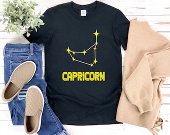 Camicia Capricorno Costellazione, Camicia Capricorno, Regalo di Compleanno Zodiaco, Astrologia Capricorno, Simbolo Capricorno, Camicia Capricorno Zodiaco