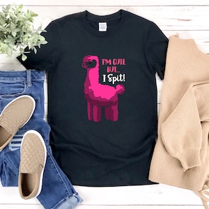 Funny Llama Shirt, Im Cute But I Spit, Cute Llama Shirt, Llama Shirt, Animal Lover Shirt, Alpaca Shirt, Llama T-shirt